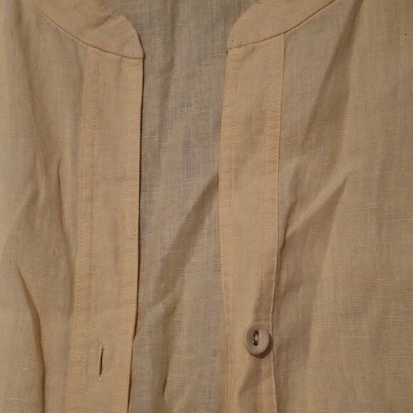 Eileen Fisher Linen Stand Collar Blazer Boxy Fit, Short Length 2X - Picture 2 of 5